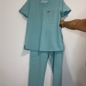 Figs Light Blue Scrub Set